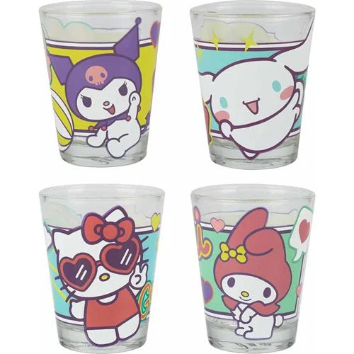 PREORDER-Hello Kitty & Friends 1.5 oz. Mini Glass Set of 4